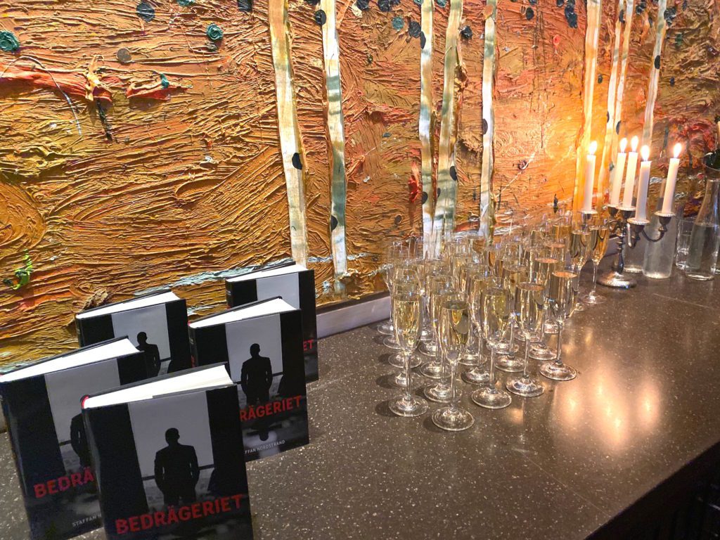 Bokrelease event för boken Bedrägeriet